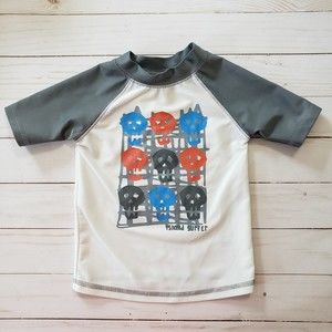 Amy Coe Boys Skull Rocker Mesh Swim Shirt 12 months
